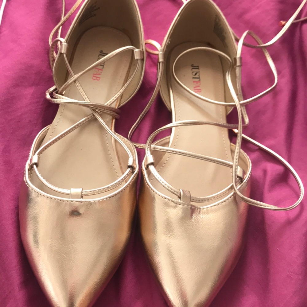 Rose gold flats